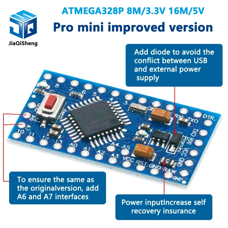 Arduino 328 Rx Tx Плата программируемая ATMEGA328P Pro Mini 328 Mini ATMEGA328 5 В/16 МГц ...