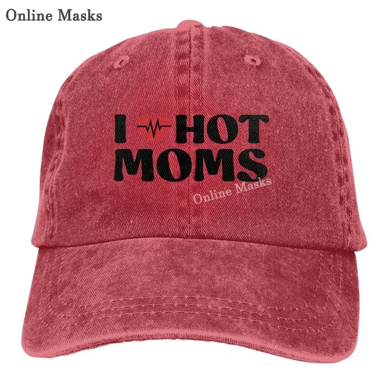 I Love Hot Dads I Heart Hot Dads Love Hot Dads Hat Baseball Cap Adjustable Washable Cowboy Hat Denim Cap for Man Woman images - 6