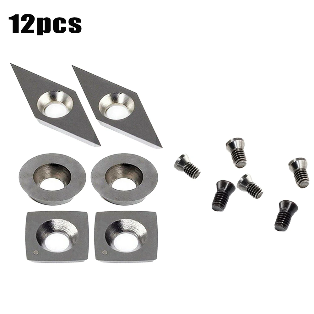 R6 Round Blade Square Blade Diamond Blade For Woodworking Carbide Cutters Inserts Set Wood Lathe Turning Tools