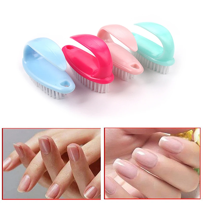 

Пластиковая щетка для ногтей Маникюр Педикюр мягкое Удаление пыли Очистка ногтей щетки для очистки пилка инструменты для ухода за пальцами салон
