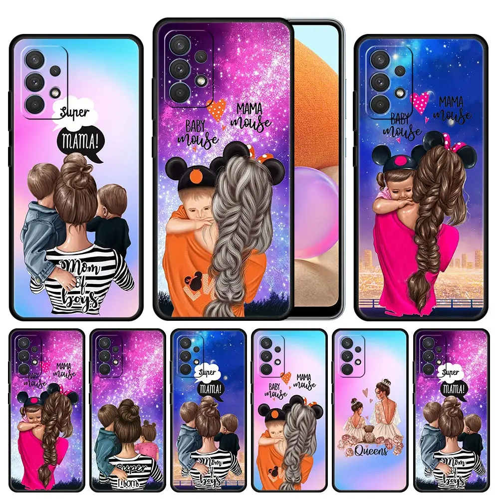 

Baby Girl Boy Super Mom Case For Samsung Galaxy A12 A52 A51 A32 A21s A71 A02s A31 A72 A22 A11 A41 A02 A42 A01 Soft Phone Cover