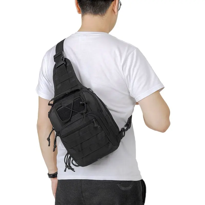 Waterproof Tactical Chest Backpack Sling Shoulder Bag Crossbody Men Outdoor Sport Running Travelling Camping Cycling Bag for Sho