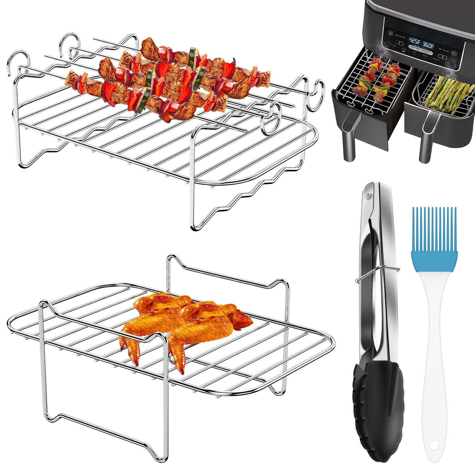 

4 шт., подставка для аэрофритюрницы, из нержавеющей стали