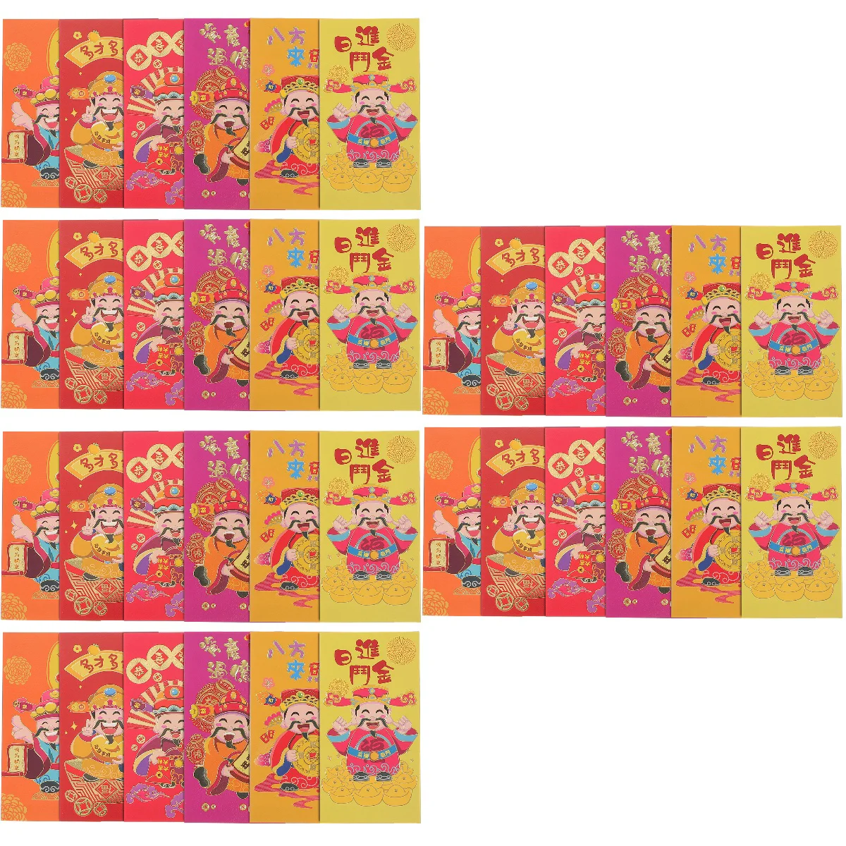 

72 New Year Red Packets Paper Envelopes Zodiac Year Red Packets