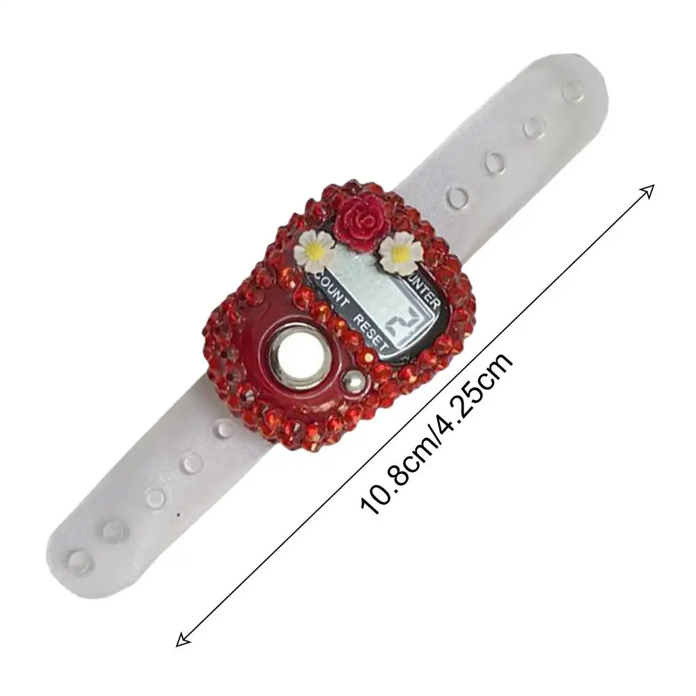 

Пальцевой кликер, счетчик цветов, дизайн со стразами, ЖК-дисплей, отслеживание номера, кольцо для записи, регулируемый сбрасываемый счетчик