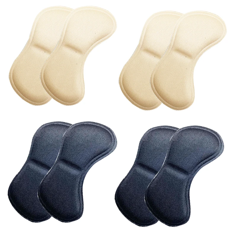 4 Pairs Heel Insoles Pads Patch Pain Relief Anti-wear Cushion Feet Care Heel Protector Adhesive Back Sticker Shoes Insert Insole