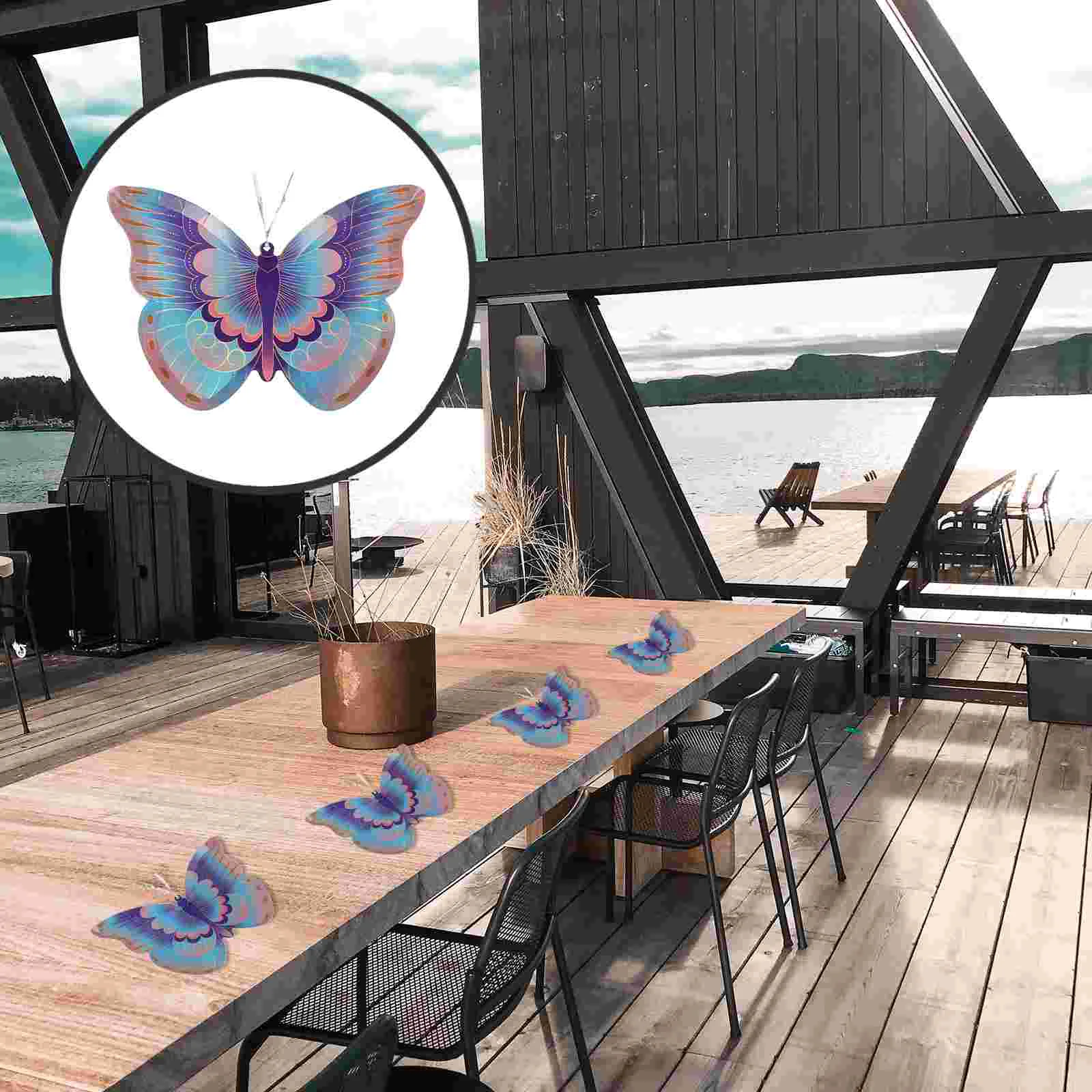 

24pcs Household Food Plates Butterfly Shaped Fruit Plate Disposable Cake Plates