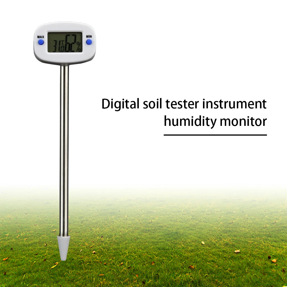 

Wholesale digital soil hygrometer and thermometer recording the min max with probe