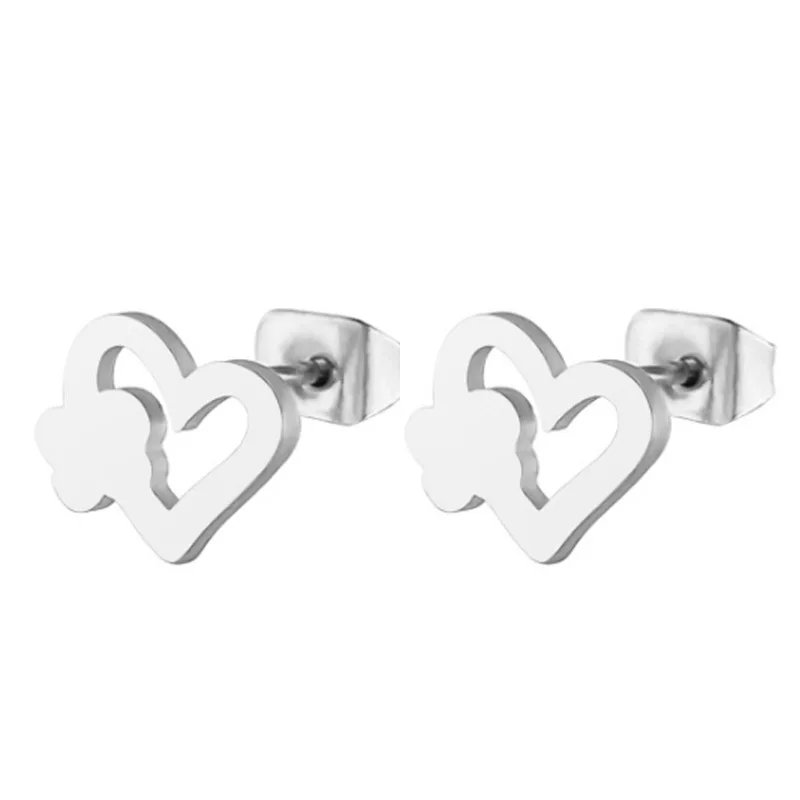 FairLadyHood золотые серьги-гвоздики в форме сердца для женщин женские серьги модные