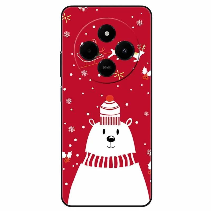 2024 рождественские чехлы для телефонов Xiaomi Redmi 14R защитный силиконовый чехол из
