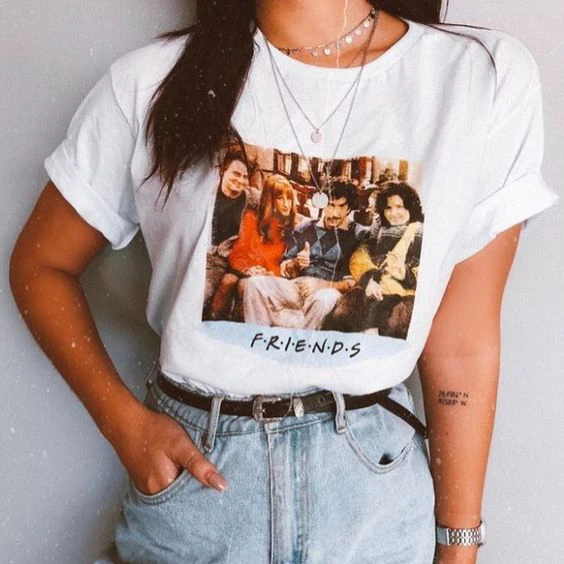 

friends TV show Printed simple round neck short sleeve T-shirt