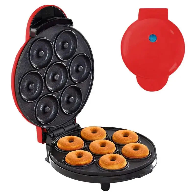 

110/220V Donuts Maker Machine DIY Home Use Mini Doughnut Maker Double-sided Heat Make 7 Donuts Electric Baker Nonstick For Kids