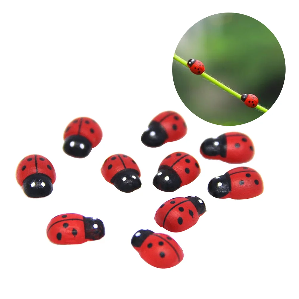 

Ladybug Mini Ladybugsinsect Sculpture Garden Micro Statue Figure Small Landscape Stuffers Bugs Decoration Realisticfigurines