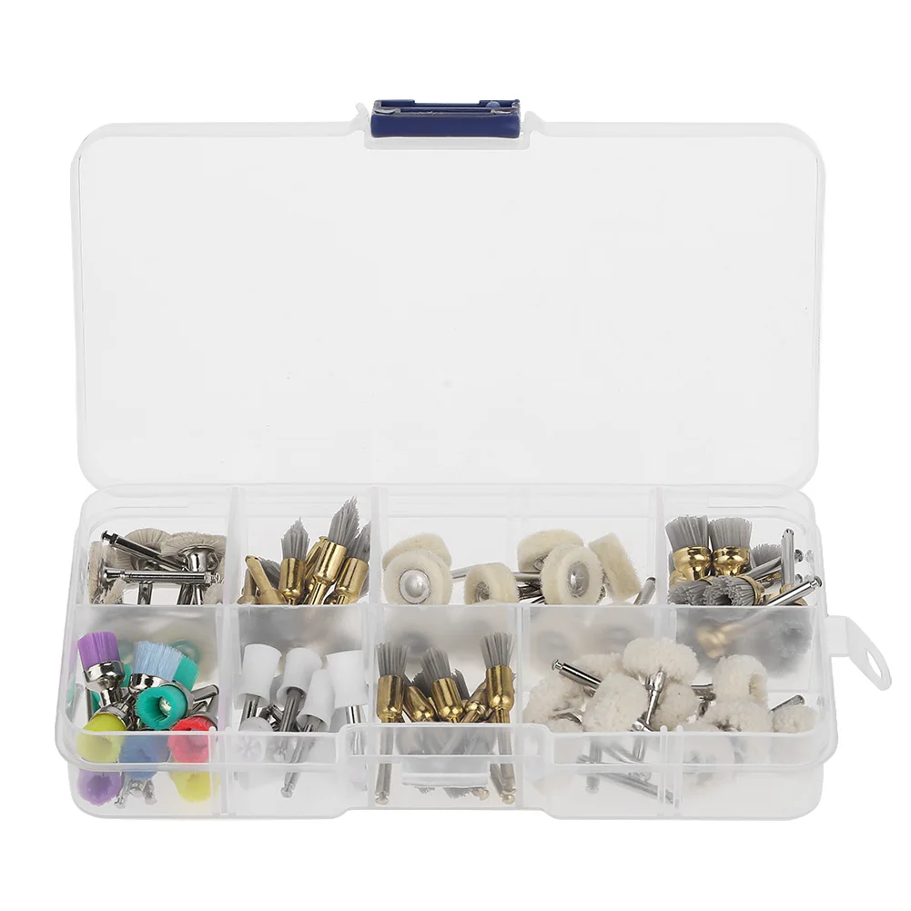 

80pcs Dental Tool Kit Polishing Cup Alumina Nylon Brush Cotton Wool Felt Wheel Zahnprophylaxebürste§