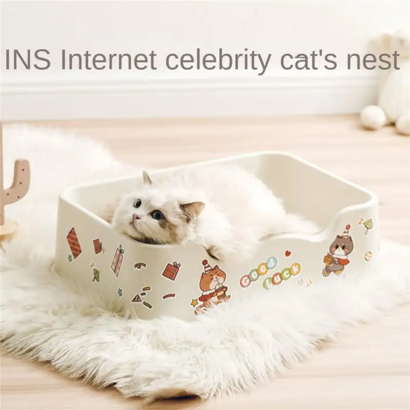 

Plastic Cat Litter Basin Can Be Disassembled Washed Pet Nest Creative Cat And Dog Kennels Thickened