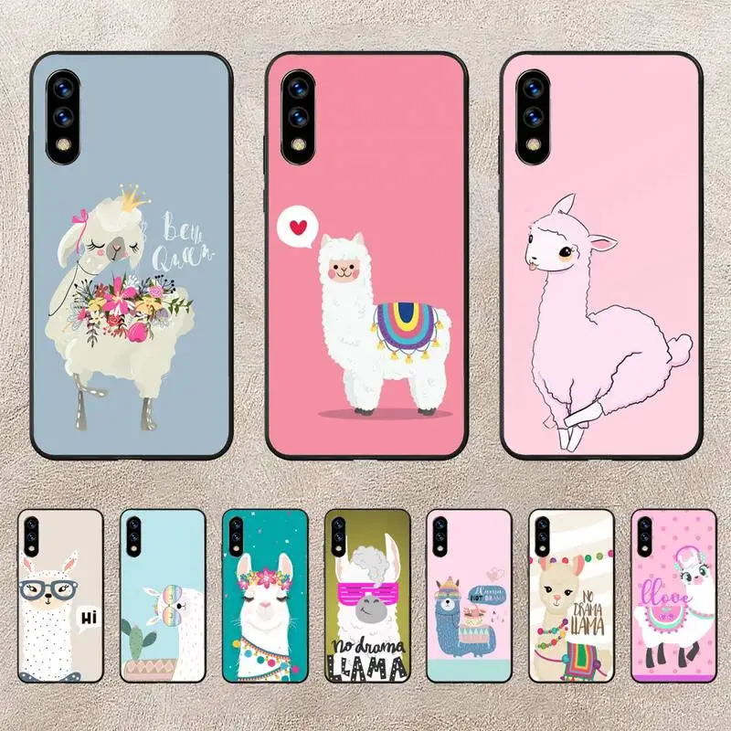 

Kawaii Cute Llama Alpaca Animals Cartoon Phone Case For Huawei P10 P20 P30 P50 Lite Pro P Smart Plus Cove Fundas