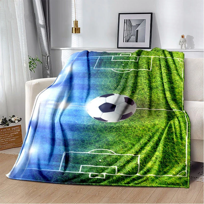 Мягкое Фланелевое покрывало с рисунком футбольного мяча