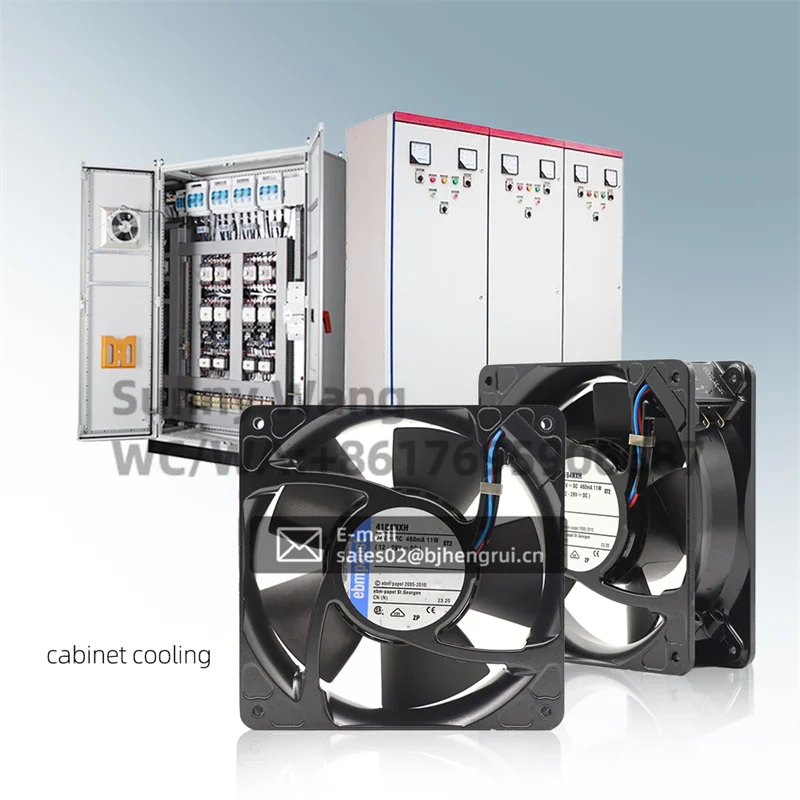 Фото ebmpapst W2S130-AA03-71 17255 230 В переменного тока 130 мм 50/60 Гц 45 Вт 0,31 А IP20 Осевой охлаждающий вентилятор с шарикоподшипником Rittal для шкафа №4