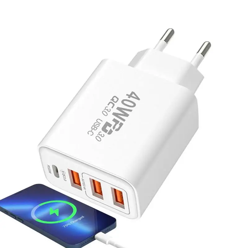 

Блок питания сетевой с 3USB-портами и поддержкой быстрой зарядки, 40 Вт