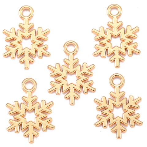 30 шт., подвески в виде снежинок, 19 х14 мм