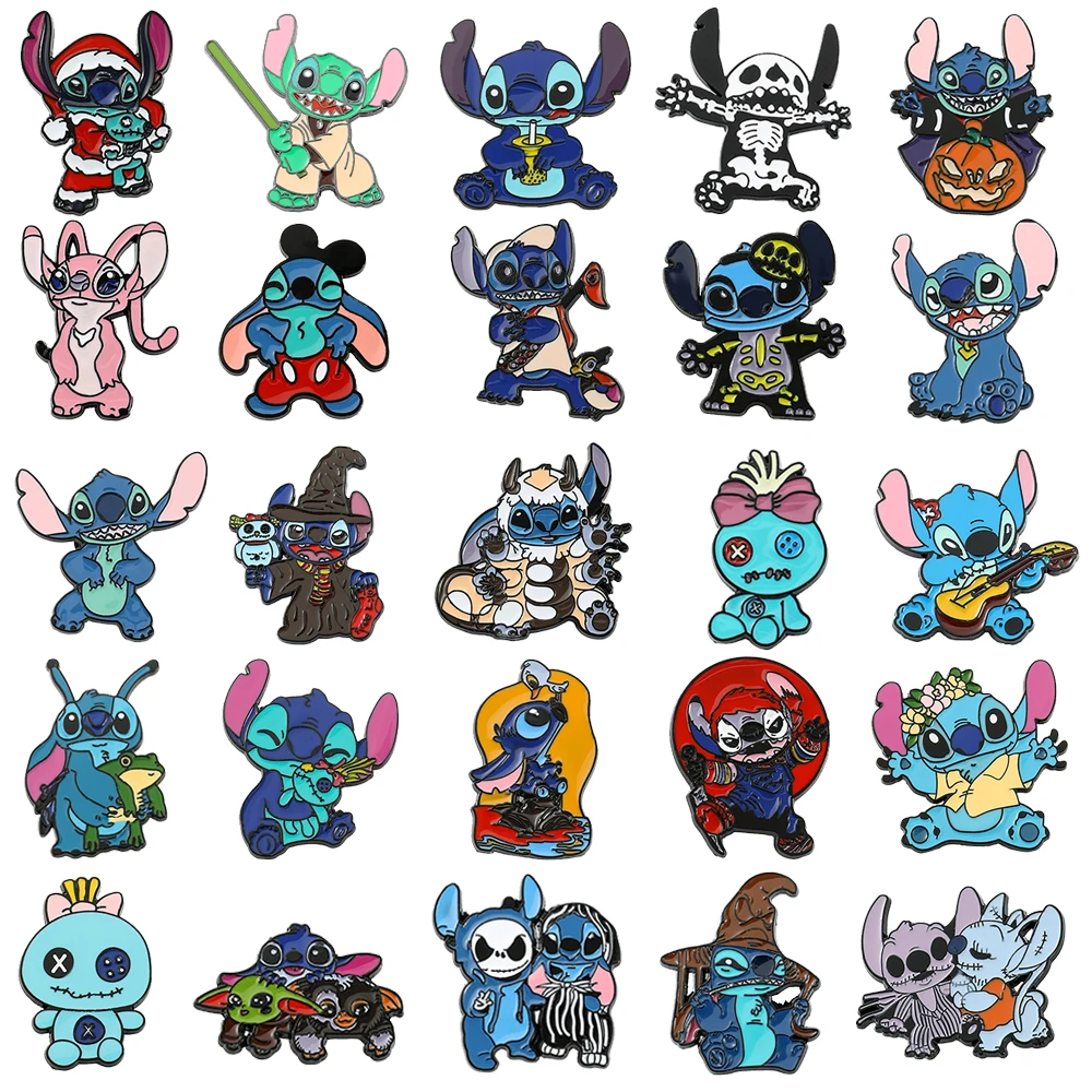 

Disney Lilo & Stitch Brooches Cute Stitch Pin for Backpack Cartoon Anime Metal Badges for Bag Hat Accessories Christmas Gifts