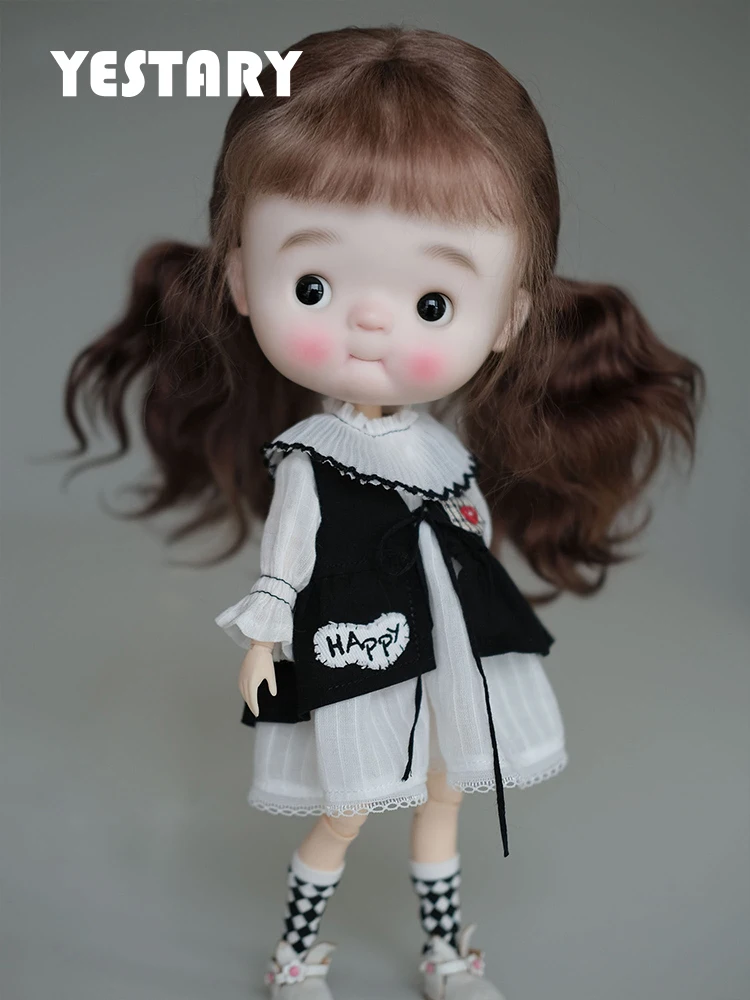 

YESTARY New BJD Doll Clothes For Qbaby Diandian Big Fish Ob22 Ob24Doll Accessories DIY Handmade 4pcs Panda Set Blythe Clothes