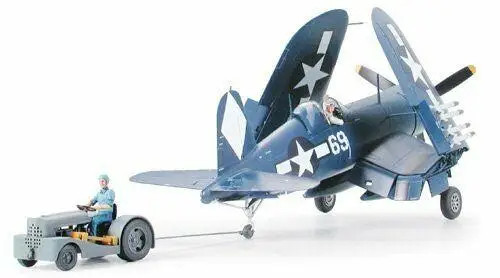 Tamiya 61085 1/48 набор моделей самолета, Военно-Морской стиль, F4U-1D Corsair w/Moto-Tug