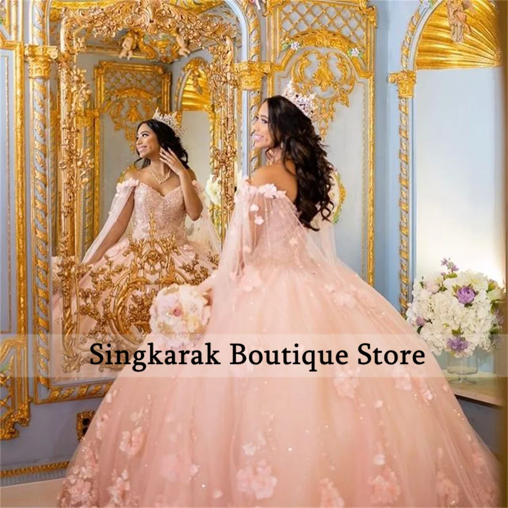 Розовые платья для девушек 2022 милое платье принцессы с цветами 15 бальные