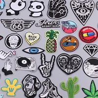 hippie embroidered patches for clothing thermoadhesive patches iron on patches sewing badges diy punk rock metal band appliques