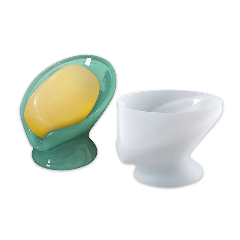 

Diy Drain Soap Storage Box Silicone Mould for Making Uv Epoxy Soapbox Resin Molds Lotus Leaf Soap Storage Box for Resin