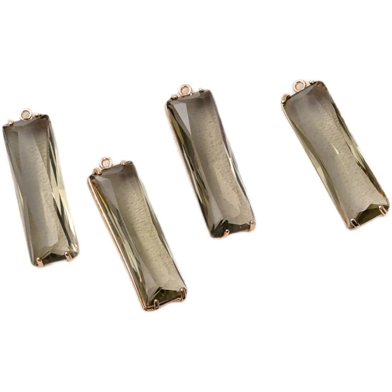 Медная подшивка цвета прямоугольная подвеска со стразами кулон сделай сам