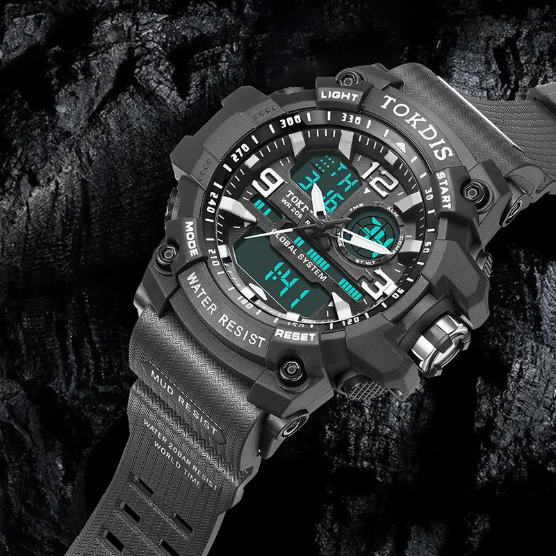 Часы мужские цифровые в стиле милитари водонепроницаемые светодиодсветодиодный