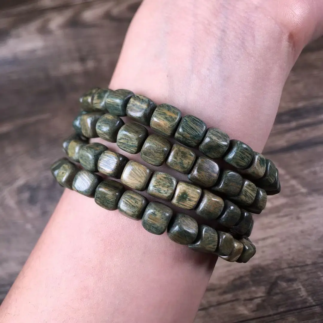 UMQ аргентинские старые материалы кубические бусины для сахара 108 зеленые