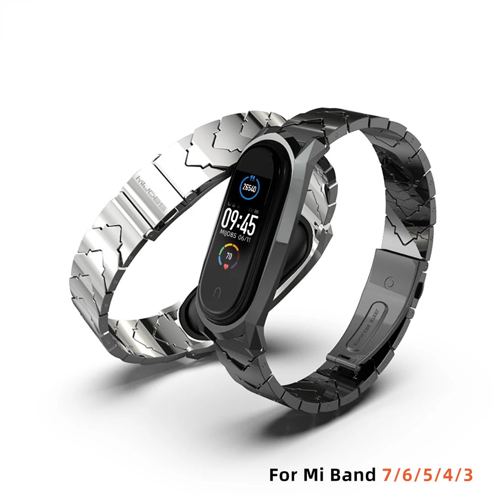 

Factory Direct Selling Mi Band 6 7 5 4 3 Bracelet Wristband for Mi Band 4 Strap Metal MiBand 6 Wrist Band Strap Mi Band 5 7 Puls