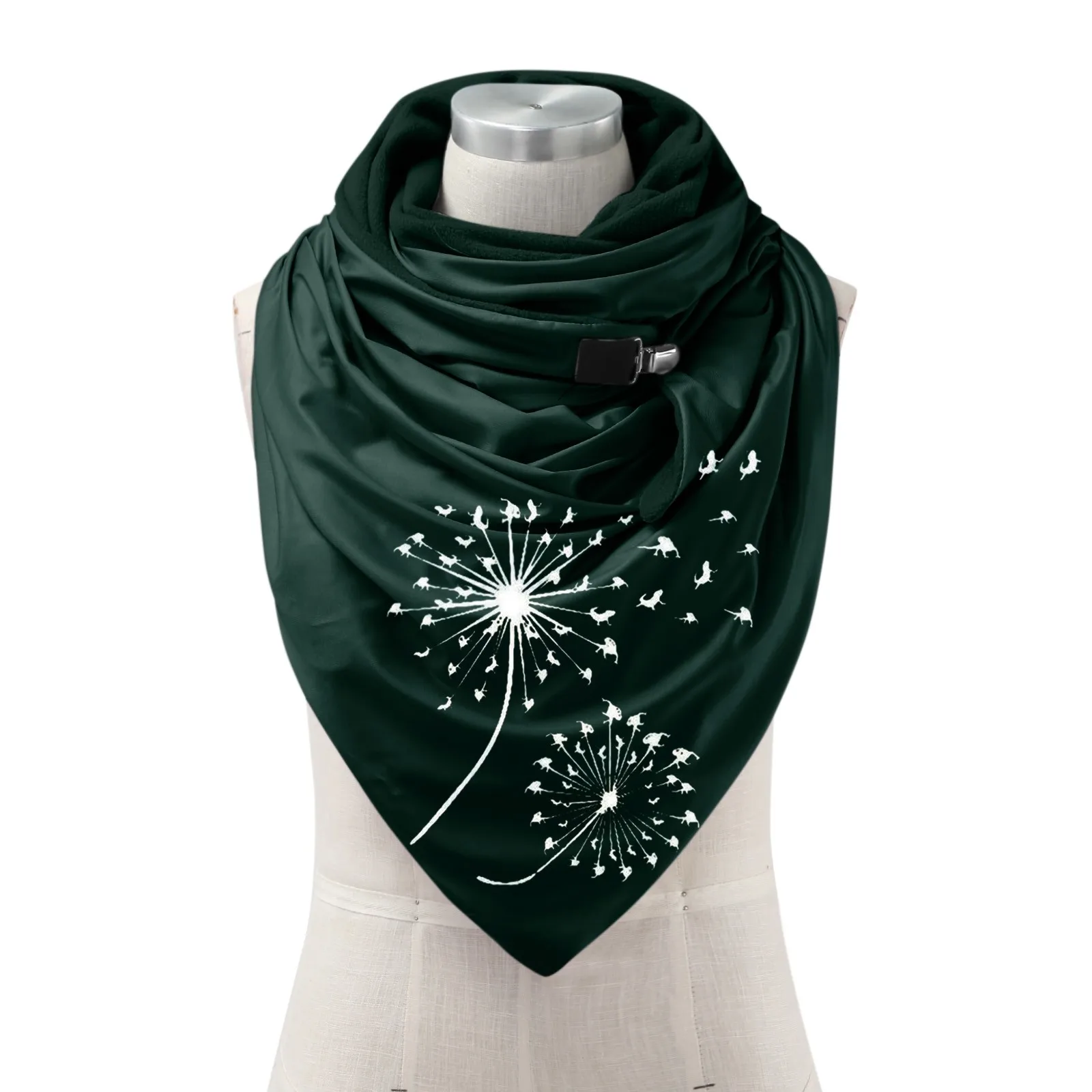 

Warm Button Fashion Wrap Casual Women Shawls Scarves Soft Printing And Black Winter Scarfs for Women Long Winter Scarf for Men