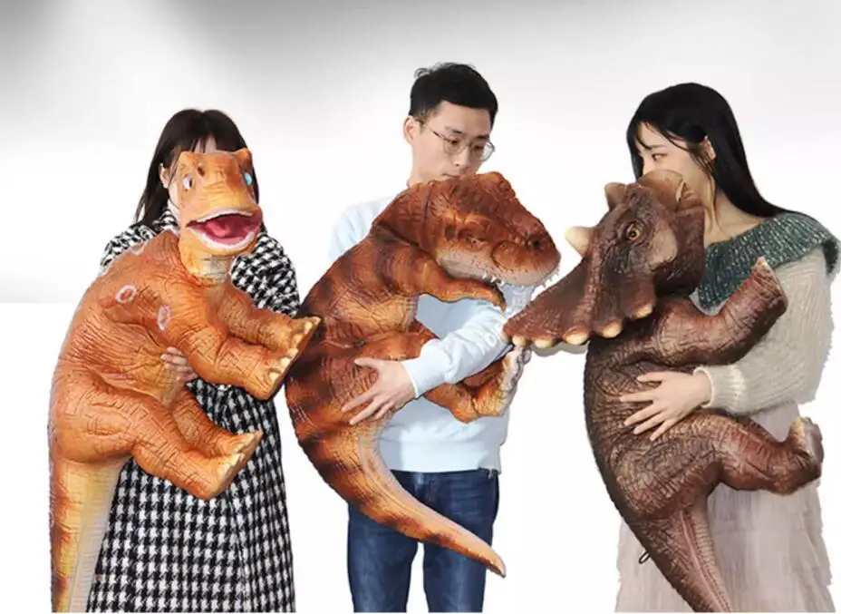 Милый реалистичный силиконовый Т-Рекс малыш с ручным управлением аниматронный