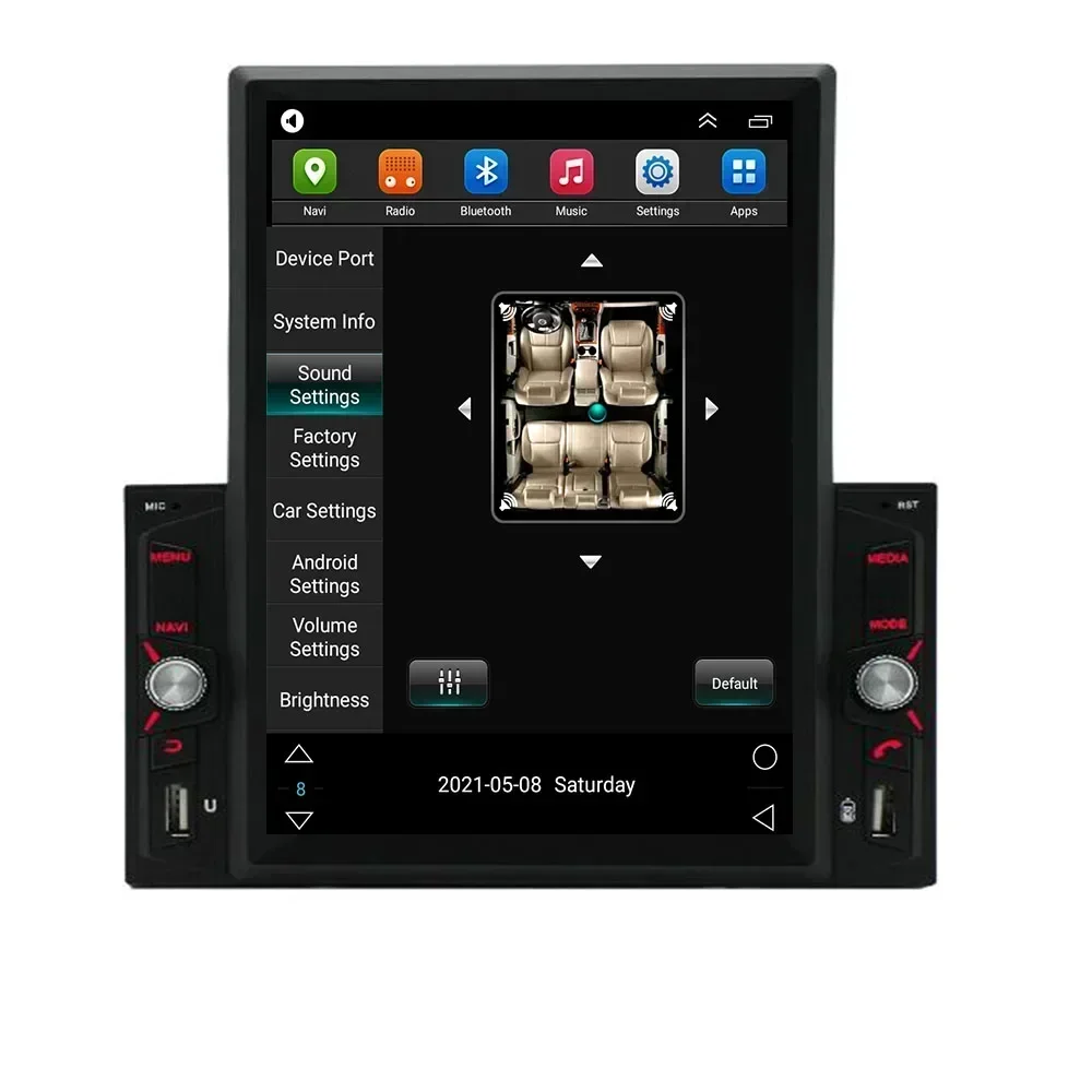 8-дюймовый IPS 2DIN универсальный Android 13 Автомобильный радиоприемник Мультимедийный