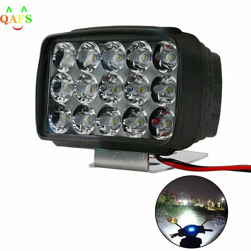 

Motorcycle Headlight Spot Light 15 LED 1000LM Motos ATV UTV Scooter Lighting