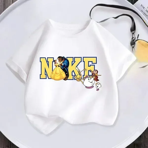 Летние новые детские и футболки Русалочки модные летние принцессы для мальчиков