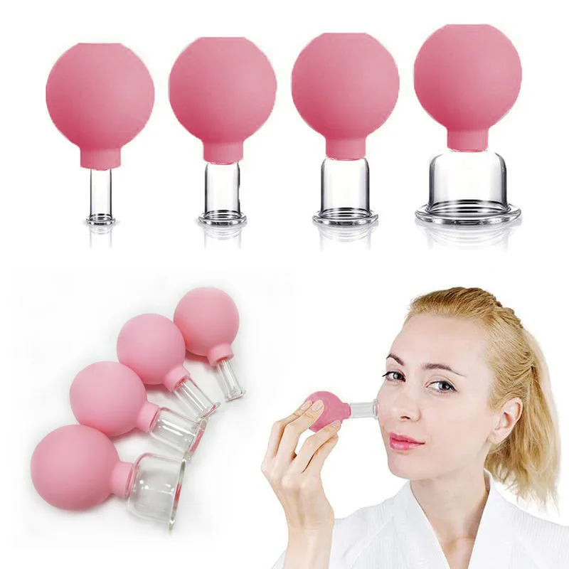 

Rubber Face Massager Vacuum Cupping Face Skin Lifting Facial Cups Anti Cellulite Cup Anti-Wrinkle Cupping Therapy Facial Tool