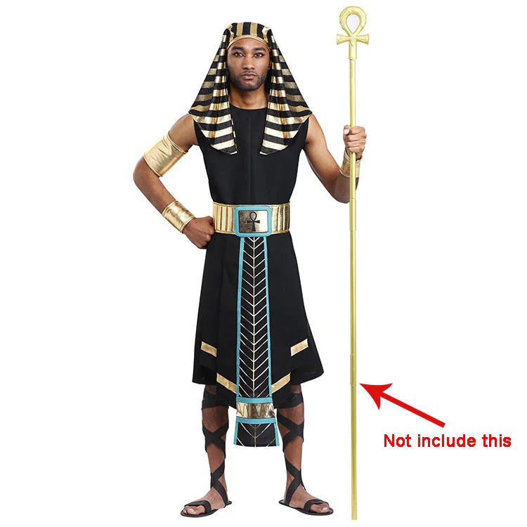 Halloween Costumes Ancient Egypt Egyptian Pharaoh King Outfits for Adult Men Party Cosplay Costumes Fancy Dress