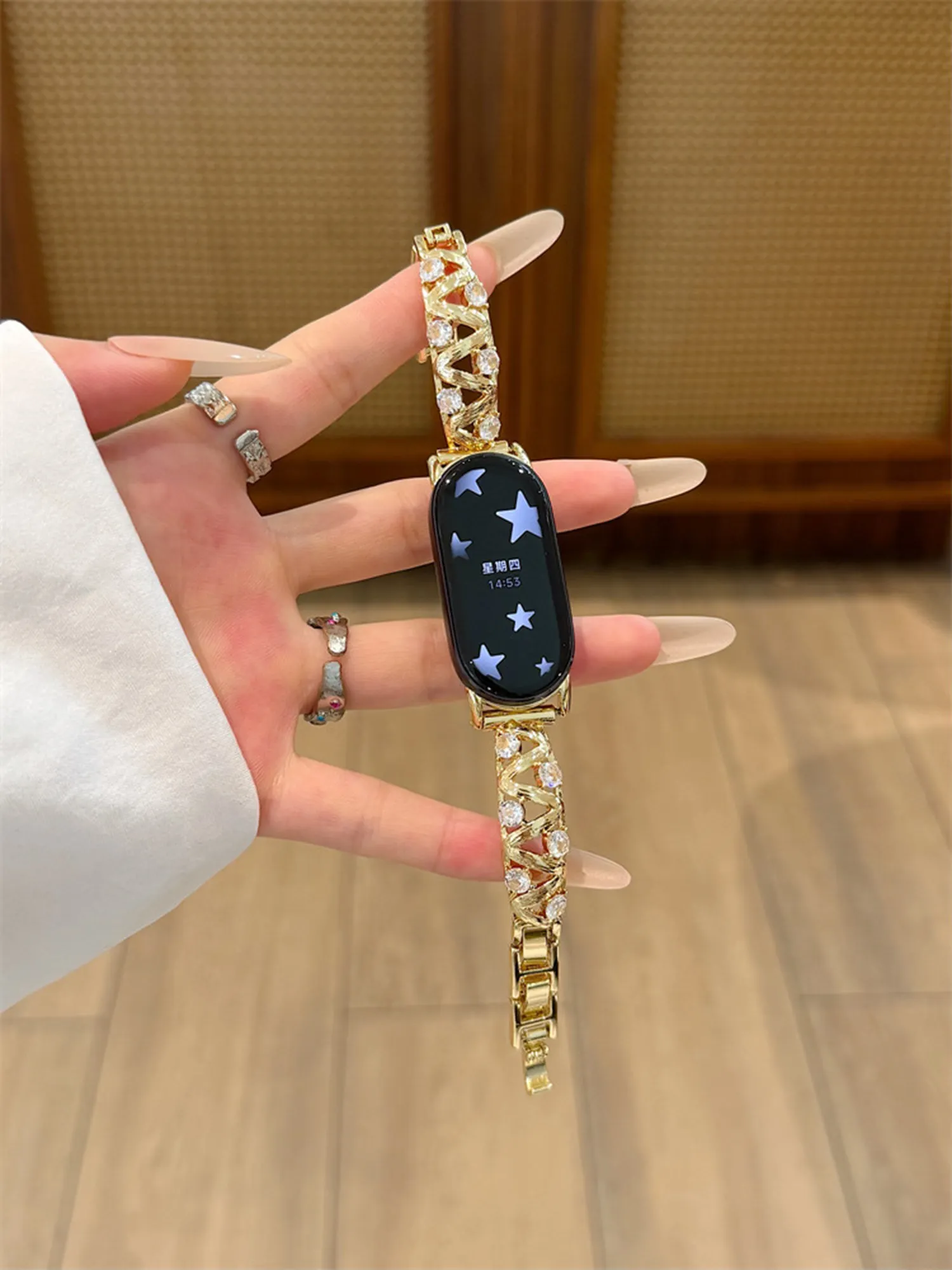 Фото Новый металлический ремешок для XIAOMI Band 10 9 8, металлический браслет-цепочка, аксессуары для NFC-браслетов №1