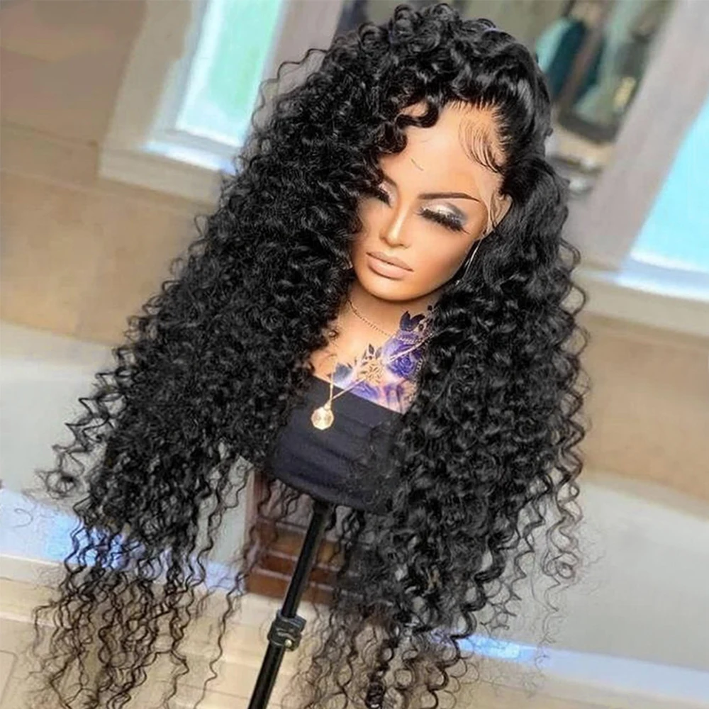 Deep Wave Frontal Wig Brazilian Curly Lace Human Hair Wigs For Women Bob Wig 13x6 HD Lace Front Wig Water Wave Closure Wig