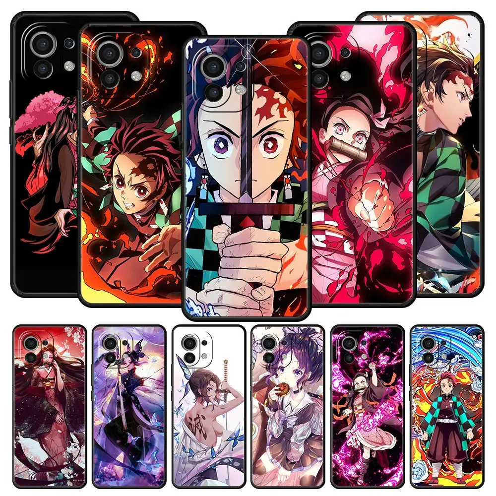 

Kimetsu Demon Slayer Anime Case For Xiaomi 12 10T 10 Lite 11 Ultra 11T 9T Mi Poco X3 NFC M3 M4 F4 X4 Pro 5G F3 GT Phone Cover
