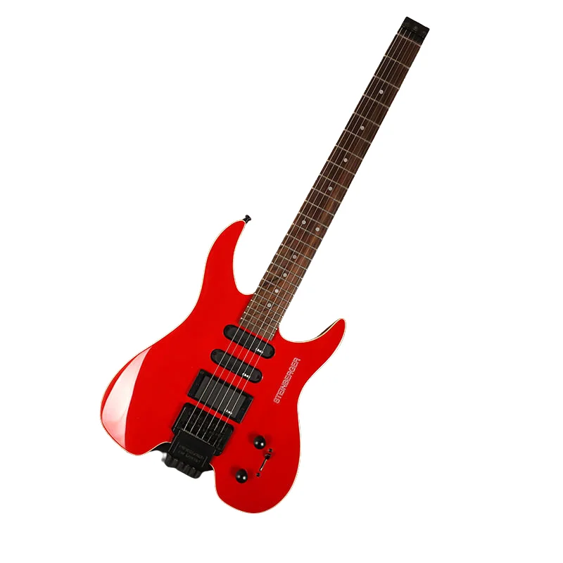 Kopflose Elektrische Gitarre Metall Saiten Rot Jazz kinder Metall Gitarre Akustische Picks Guitare Gaucher Musical Instruments