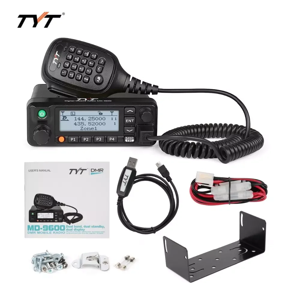 

TYT MD-9600 GPS Digital/FM Analog Dual Band DMR Mobile Transceiver 50-Watt VHF/UHF Car Truck Amateur Radio HAM Two Way Radio