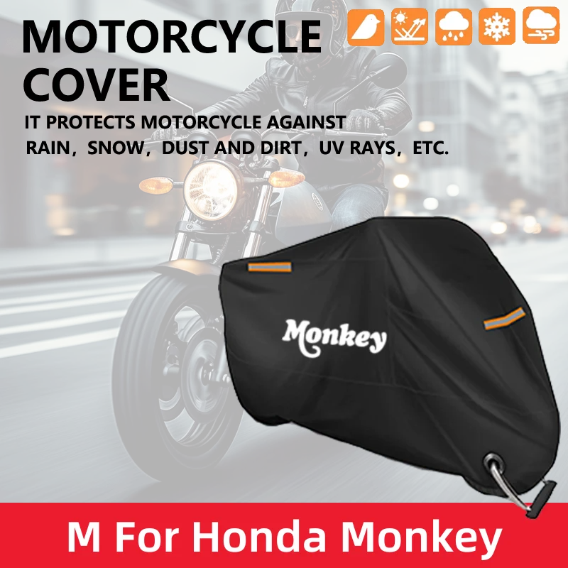 

Motorcycle Waterproof Full Cover Monkey Logo For Honda Z-125 Z125 Z 125 Outdoor UV Protector Rain Dust Sunshade Protective
