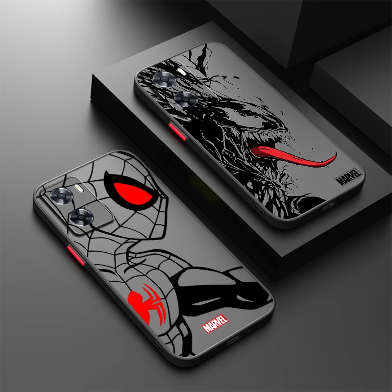 Marvel Человек-паук Веном Грут Матовый полупрозрачный чехол для OPPO X5 X3 A54S A5 A94 A16 A53S A57