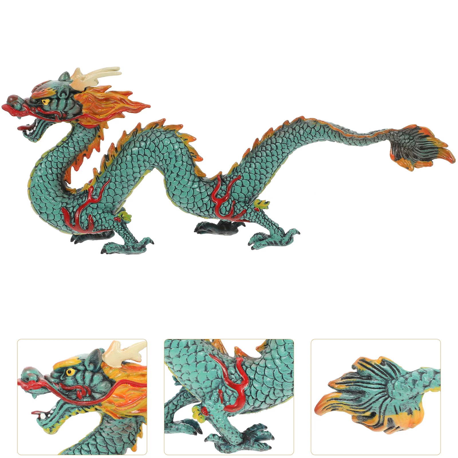 

Tabletop Dragon Sculpture Adornment Standing Dragon Model Photography Dragon Model