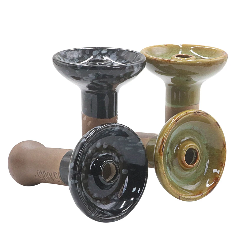 Цветные глянцевые чаши для кальяна керамический держатель продолговатая чаша